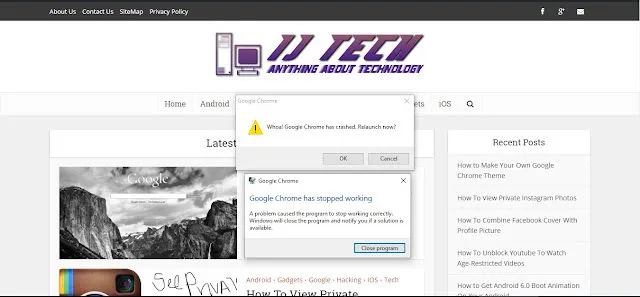 How to Crash Google Chrome With These 16 Characters in 2 Seconds