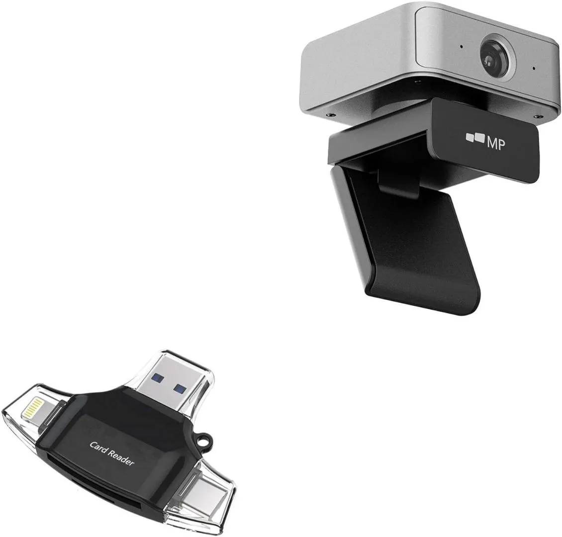 BoxWave Smart Gadget Compatible with Mobile Pixels AI Smart Camera - AllReader SD Card Reader, microSD Card Reader SD Compact USB - Jet Black