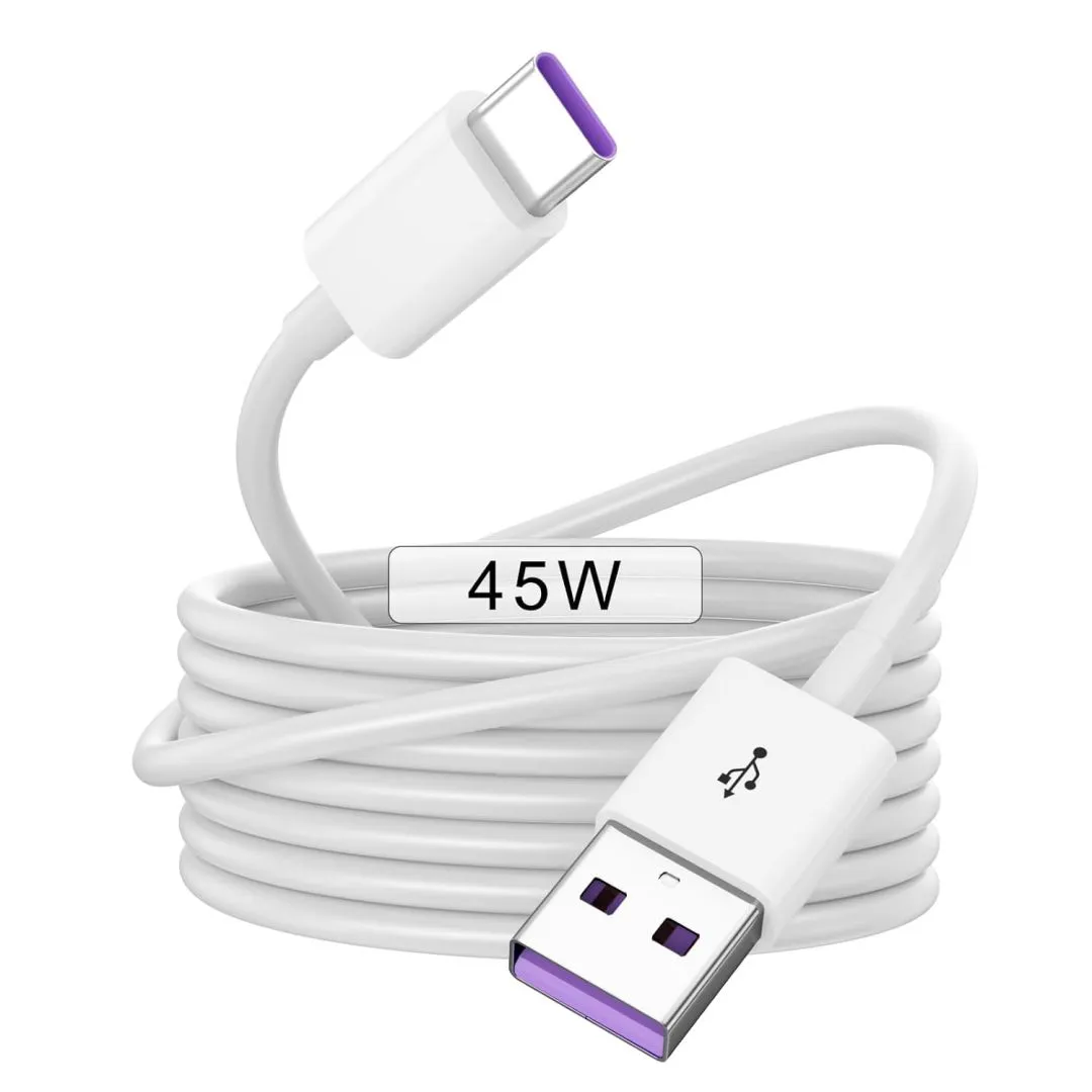 Car Carplay 45 W Cable for iPhone 16/15 Pro Max, iPhone 16/15 Pro,iPhone 16/15 Plus,iPhone 16/15,45 W USB A to USB C for Carplay USB C Cord, Support 45W 15V 3A carplay Cable, Replacement 3FT(White)