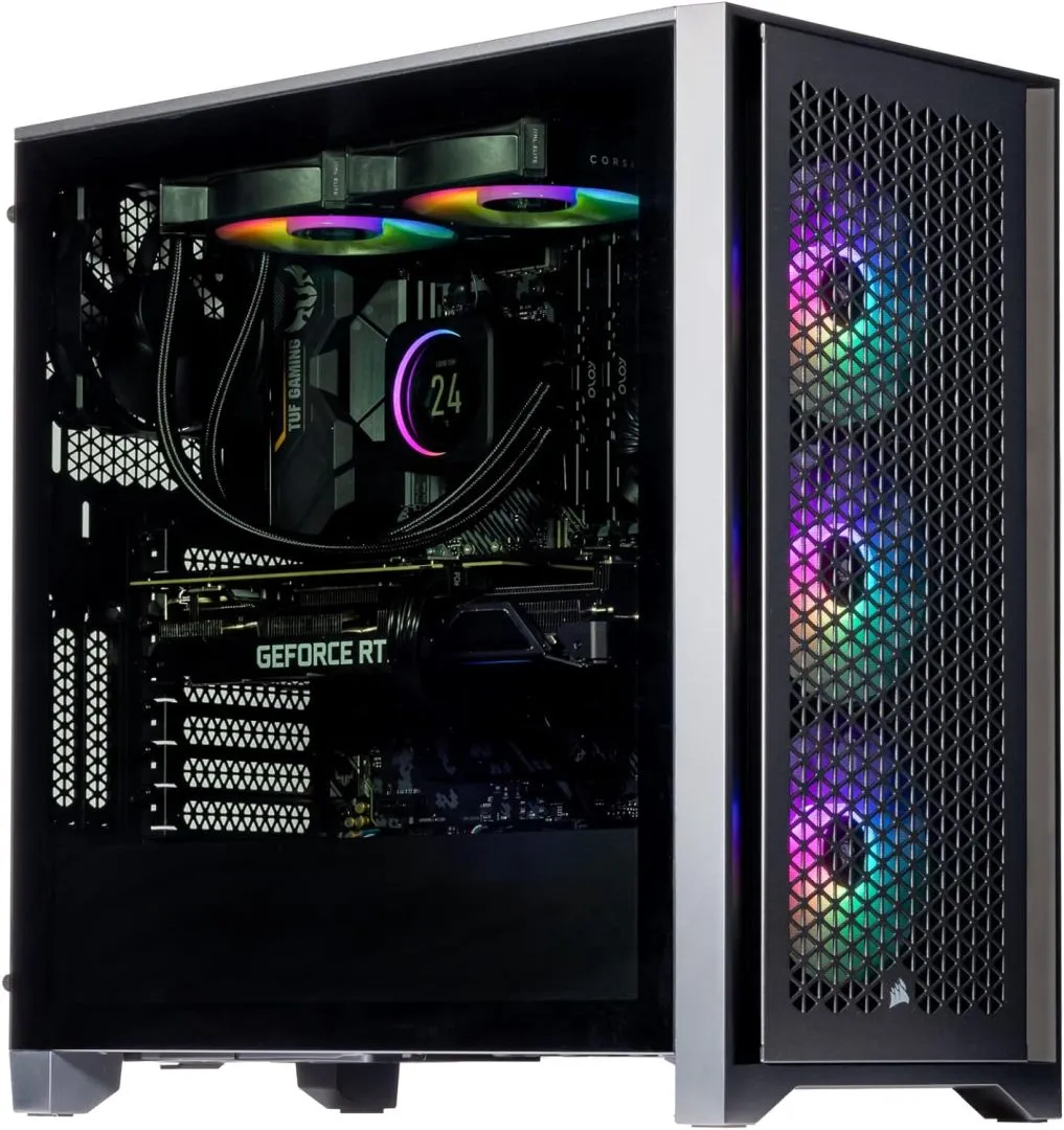 Velztorm Tentorix Custom PC Gaming Tower (240 mm AIO, AMD Ryzen 7 5800X3D 8-Core, GeForce RTX 3070 8GB, 16GB DDR4, 1TB PCIe SSD + 1TB HDD (3.5), AC WiFi, RGB Fans, 750W PSU, BT, Win 11H) VELZ0057