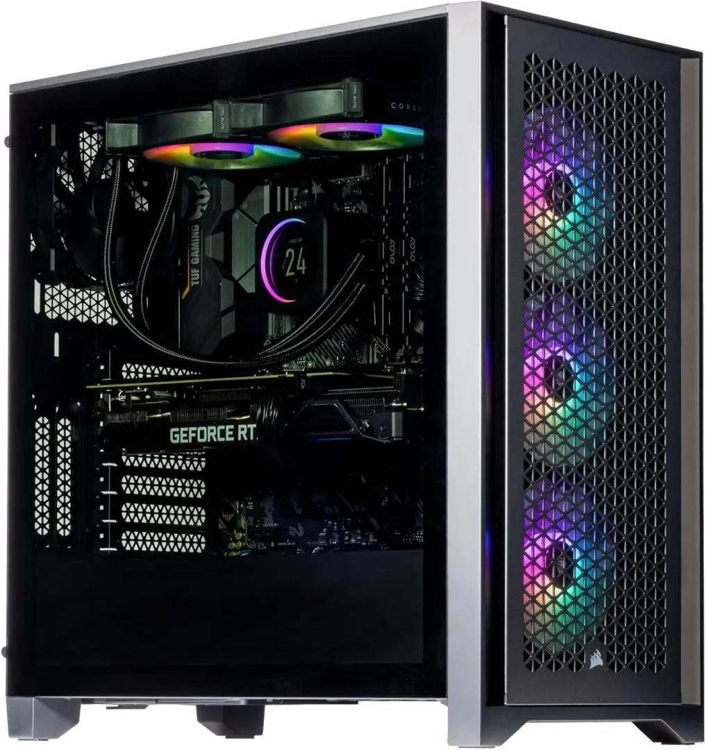 Velztorm Tentorix Custom PC Gaming Tower (240 mm AIO, AMD Ryzen 7 5800X3D 8-Core, GeForce RTX 3070 8GB, 64GB DDR4, 1TB PCIe SSD + 2TB HDD (3.5), AC WiFi, RGB Fans, 750W PSU, BT, Win 10H) VELZ0057