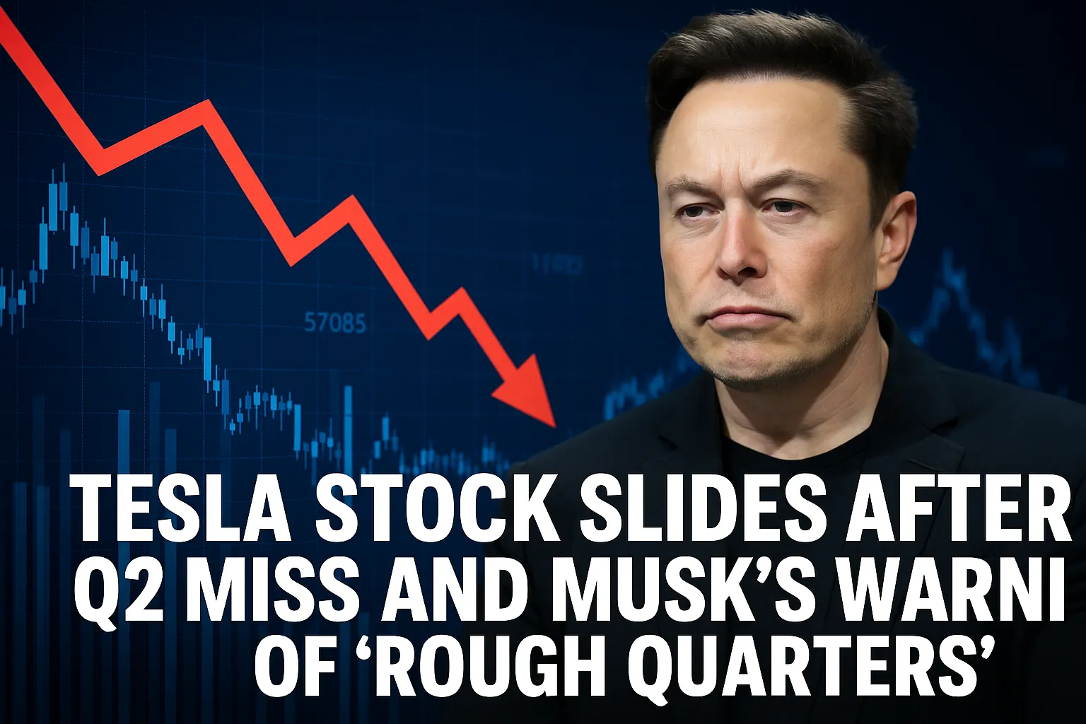 Tesla Stock Slides After Q2 Miss and Musk's Warning of ‘Rough Quarters’
